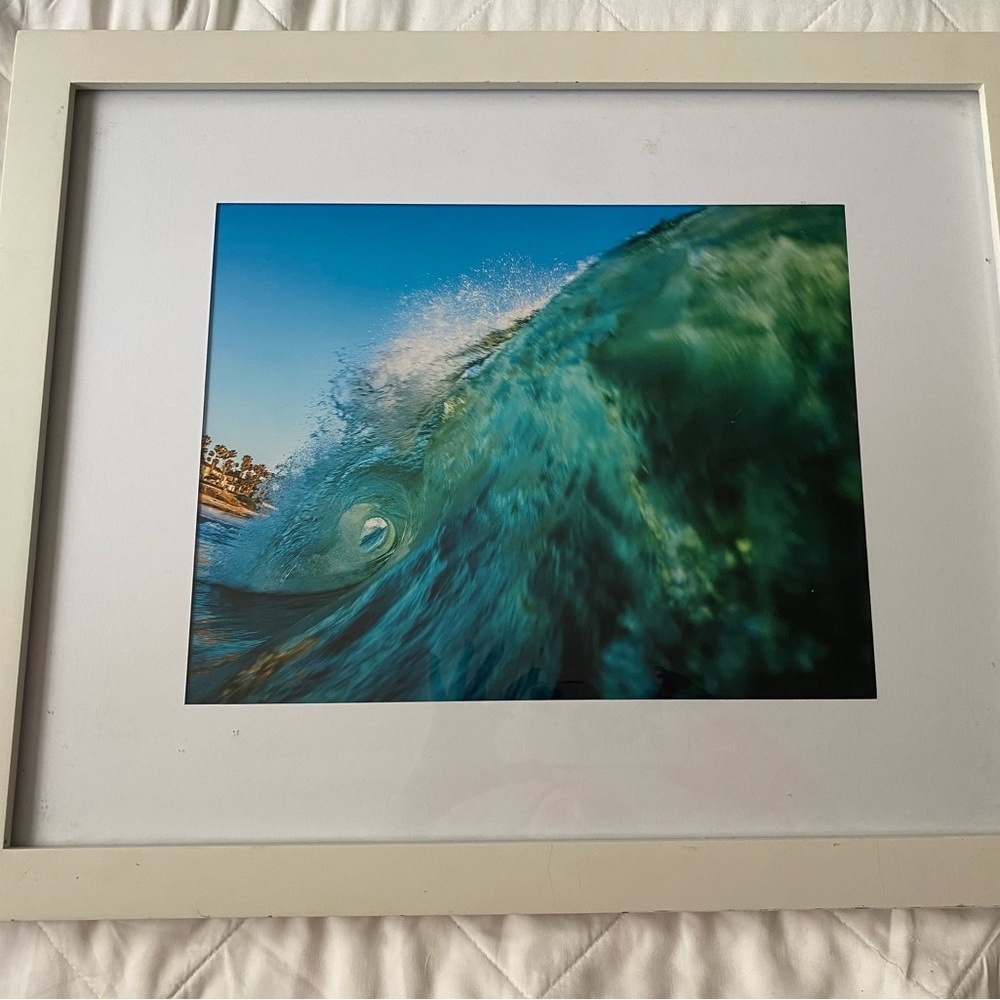 Windansea In Frame With Mat 18” x 22” in White Frame